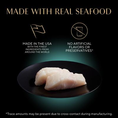 Show full view: Sheba Perfect Portions Grain-Free Pate Signature Seafood Entree Adult Wet Cat Food Trays, 2.6-oz, case of 24 slide 4 of 12