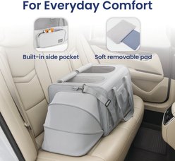 PawsPik Portable Dual-Pet Dog & Cat Carrier, Light Gray slide 2 of 9