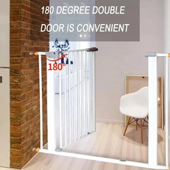 NonoPets Adjustable Auto-Close Dog Gate with Double Lock, 43.7 to 46.5-in width slide 2 of 6