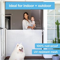 NonoPets Retractable Adjustable Mesh Dog Gate, Black, 55-in width slide 2 of 5