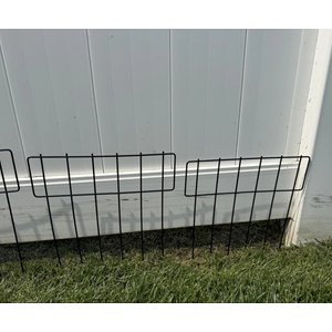 NonoPets 16-in Height Metal Garden Border Fence Dog Barrier, Black, 10 count