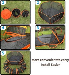 NonoPets 2-in-1 Foldable Outdoor Mesh Playhouse Cat Tunnel & Tent, 12-in height slide 2 of 9