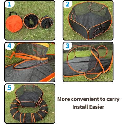 Show full view: NonoPets 2-in-1 Foldable Outdoor Mesh Playhouse Cat Tunnel & Tent, 12-in height slide 9 of 11