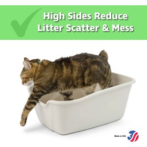 Van Ness High Sides Cat Litter Box, White, Giant