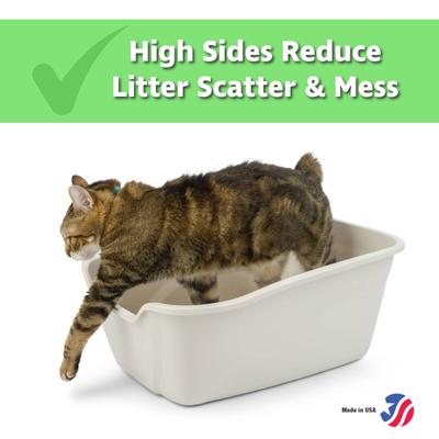 Show full view: Van Ness High Sides Cat Litter Box, White, Giant slide 5 of 8