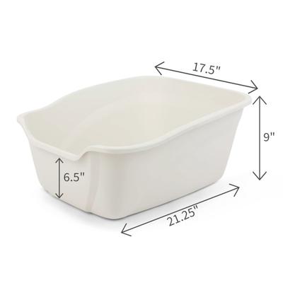 Show full view: Van Ness High Sides Cat Litter Box, White, Giant slide 6 of 8
