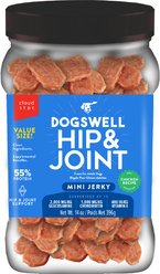 Dogswell Hip & Joint Mini Jerky Chicken Recipe Grain-Free Dog Treats, 14-oz jar