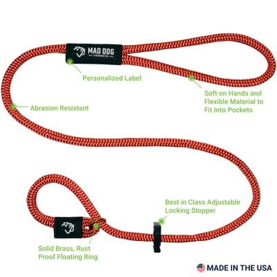 Show full view: Mad Dog Products Premium Rope Nylon Slip Lead Dog Leash, Royal Blue, 6-ft long, 3/8-in wide slide 2 of 6
