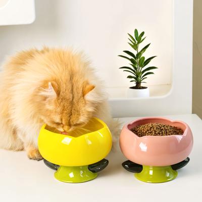 Show full view: Happy & Polly Flower Shape Cat Bowl - Pink Bowl, Pink slide 3 of 9
