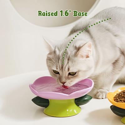 Show full view: Happy & Polly Flower Shape Cat Bowl - Purple Plate, Purple slide 7 of 10