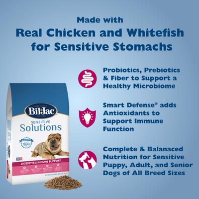 Show full view: Bil-Jac Sensitive Solutions Digestive & Immune Support Dry Dog Food, 30-lb bag slide 6 of 11