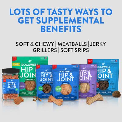 Show full view: Dogswell Hip & Joint Mini Jerky Chicken Recipe Grain-Free Dog Treats, 14-oz jar slide 8 of 12