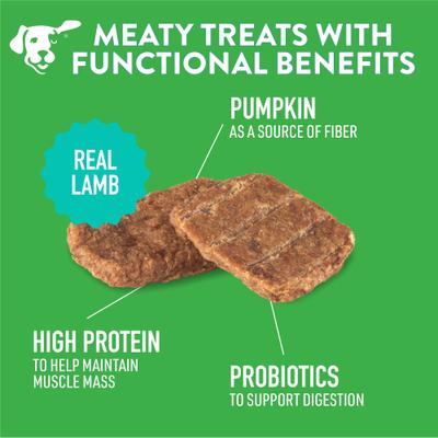 Show full view: Dogswell Gut Health Mini Jerky Lamb Recipe Grain-Free Dog Treats, 16-oz jar slide 5 of 12