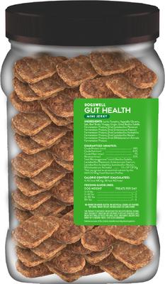 Show full view: Dogswell Gut Health Mini Jerky Lamb Recipe Grain-Free Dog Treats, 16-oz jar slide 3 of 12