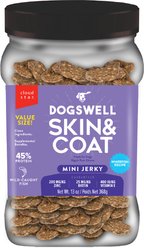Dogswell Skin & Coat Whitefish Recipe Grain-Free Mini Jerky Dog Treats, 13-oz jar