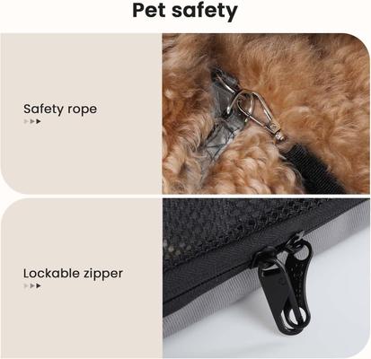 Show full view: Pecute Indoor & Outdoor Light Weight Dog Carrier with Curtain, Grey slide 6 of 9