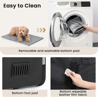 Show full view: Pecute Indoor & Outdoor Light Weight Dog Carrier with Curtain, Grey slide 9 of 9