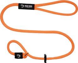 Mad Dog Products Premium Rope Long Line Nylon Slip Lead Dog Leash, Orange, 15-ft long, 3/8-in wide slide 1 of 5