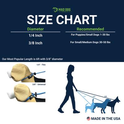 Show full view: Mad Dog Products Premium Rope Nylon Slip Lead Dog Leash, Black, 6-ft long, 1/4-in wide slide 3 of 6