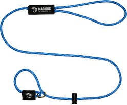 Mad Dog Products Premium Rope Nylon Slip Lead Dog Leash, Royal Blue, 6-ft long, 1/4-in wide