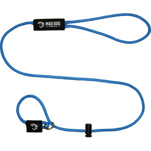 Mad Dog Products Premium Rope Nylon Slip Lead Dog Leash, Royal Blue, 6-ft long, 1/4-in wide