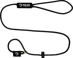Mad Dog Products Premium Rope Nylon Slip Lead Dog Leash, Black, 6-ft long, 1/4-in wide