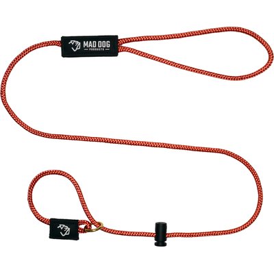 Mad Dog Products Mad Dog Products Premium Rope Nylon Slip Lead Dog Leash, Red, 6-ft long, 1/4-in wide