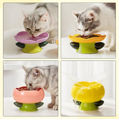 Show full view: Happy & Polly Flower Shape Cat Bowl - Pink Bowl, Pink slide 4 of 9
