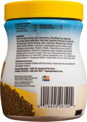 Show full view: Aqueon Tropical Granules Fish Food, 3.25-oz jar slide 2 of 10