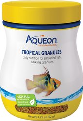 Aqueon Tropical Granules Fish Food, 3.25-oz jar