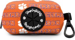 ShopInstaPets Clemson Tigers Dog Poop Bag Holder, Orange