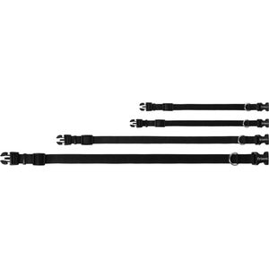 Frisco Solid Nylon Dog Collar, Black, XS: 8 to 12-in neck, 5/8-in W