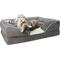 Show in main carousel: Frisco Plush Orthopedic Front Bolster Cat & Dog Bed w/Removable Cover, Gray, Small slide 3 of 10