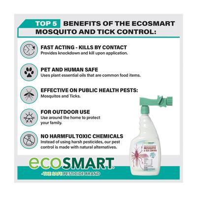 Show full view: EcoSMART Mosquito & Tick Hose End, 32-fl oz bottle slide 4 of 9
