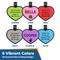 Show in main carousel: GoTags Heart Silent Silicone Personalized Dog ID Tag, Blue slide 5 of 7