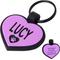 Show in main carousel: GoTags Heart Silent Silicone Personalized Dog ID Tag, Purple slide 1 of 7