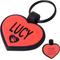 Show in main carousel: GoTags Heart Silent Silicone Personalized Dog ID Tag, Red slide 1 of 8