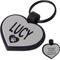 Show in main carousel: GoTags Heart Silent Silicone Personalized Dog ID Tag, Gray slide 1 of 8