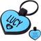 Show in main carousel: GoTags Heart Silent Silicone Personalized Dog ID Tag, Blue slide 1 of 7