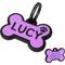 Show in main carousel: GoTags Bone Silent Silicone Personalized Dog ID Tag, Purple slide 1 of 7