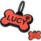 Show in main carousel: GoTags Bone Silent Silicone Personalized Dog ID Tag, Red slide 1 of 8