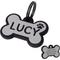 Show in main carousel: GoTags Bone Silent Silicone Personalized Dog ID Tag, Gray slide 1 of 8