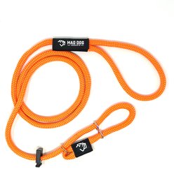 Mad Dog Products Premium Rope Easy Leader Nylon Slip Lead Dog Leash, Orange, 6-ft long, 3/8-in wide