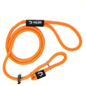 Mad Dog Products Premium Rope Easy Leader Nylon Slip Lead Dog Leash, Orange, 6-ft long, 3/8-in wide