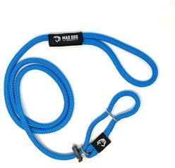 Mad Dog Products Premium Rope Easy Leader Nylon Slip Lead Dog Leash, Royal Blue, 6-ft long, 3/8-in wide