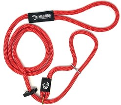 Mad Dog Products Premium Rope Easy Leader Nylon Slip Lead Dog Leash, Red, 6-ft long, 3/8-in wide