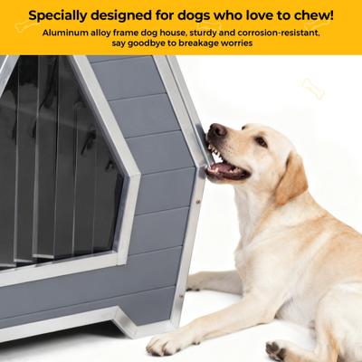 Show full view: Coziwow Indoor & Outdoor Waterproof & Chew Resistant Dog House, Dark Grey, Large slide 8 of 10