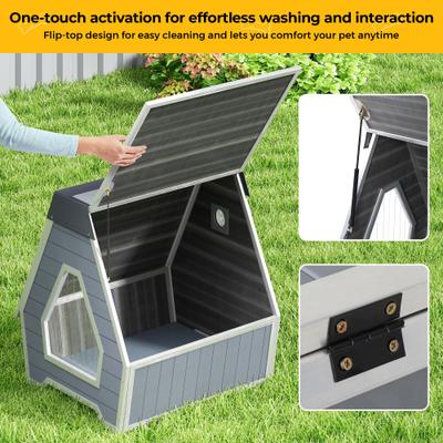 Show full view: Coziwow Indoor & Outdoor Waterproof & Chew Resistant Dog House, Dark Grey, Large slide 6 of 10