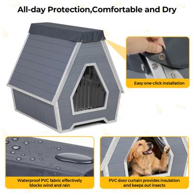 Show full view: Coziwow Indoor & Outdoor Waterproof & Chew Resistant Dog House, Dark Grey, Large slide 5 of 10