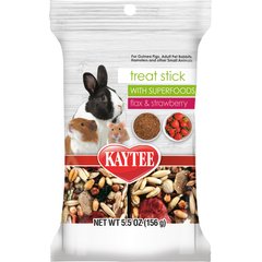 Kaytee Treat Stick with Superfoods Strawberry & Flax Seed Small Animal Treat, 5.5-oz bag